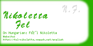 nikoletta fel business card